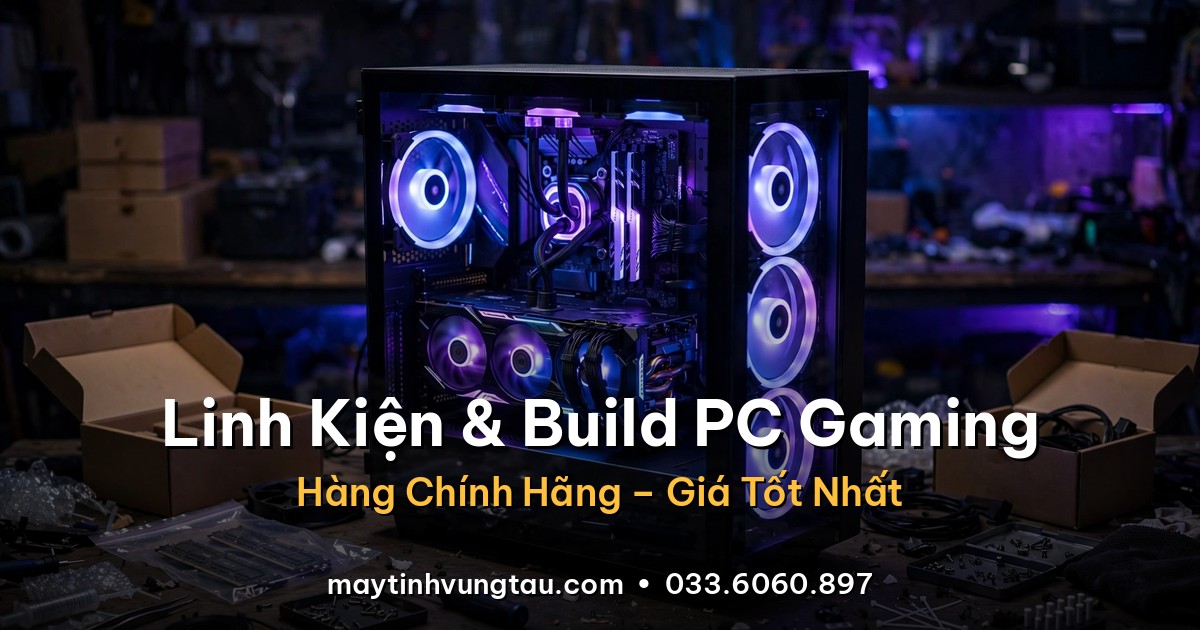 Cửa hàng linh kiện máy tính và build PC Gaming uy tín tại Vũng Tàu - hàng chính hãng