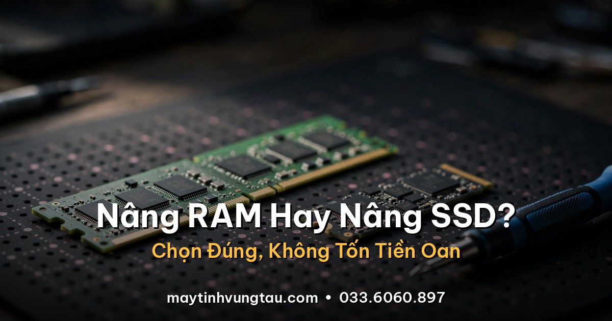 Khi nào nên nâng RAM, khi nào nên nâng SSD cho laptop